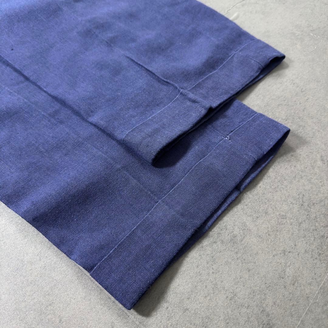 RalphLauren LINEN 2タックスラックス ネイビーW36L30古着