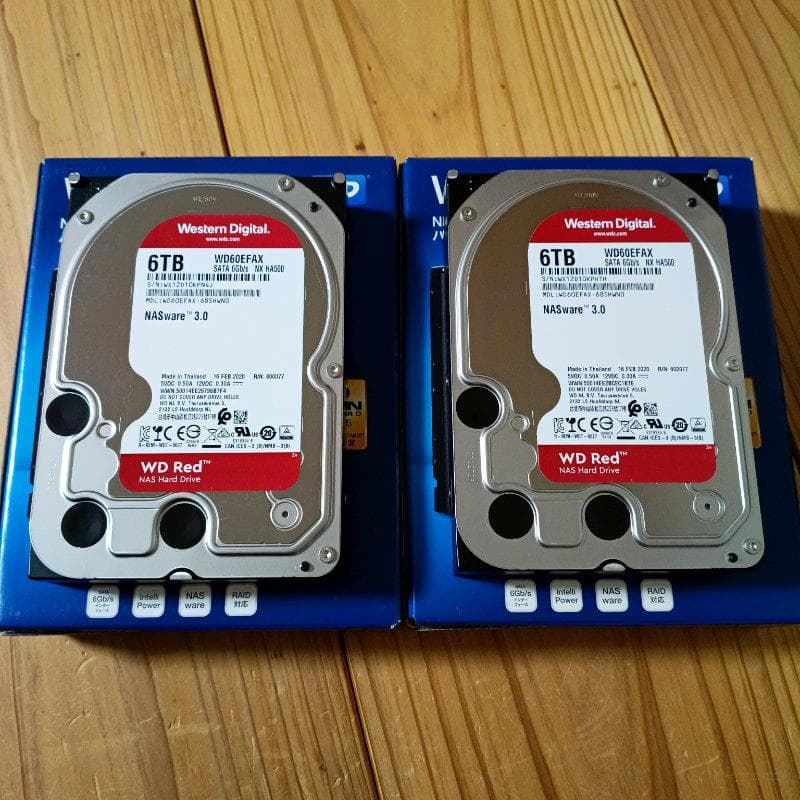 Synology DS218+ メモリ計6GB WD Red HDD 計12TB