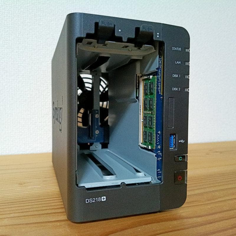 Synology DS218+ メモリ計6GB WD Red HDD 計12TB
