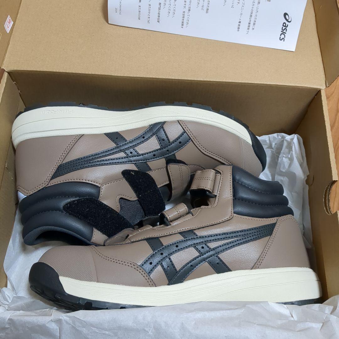 アシックス安全靴27cm asics ブラウン スニーカー 安全靴