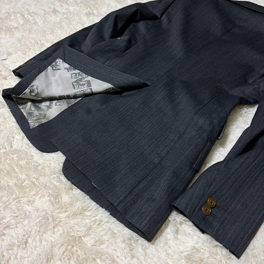 ヴィヴィアンウエストウッドマン　セットアップ　44 総柄　グレー　オーブボタン