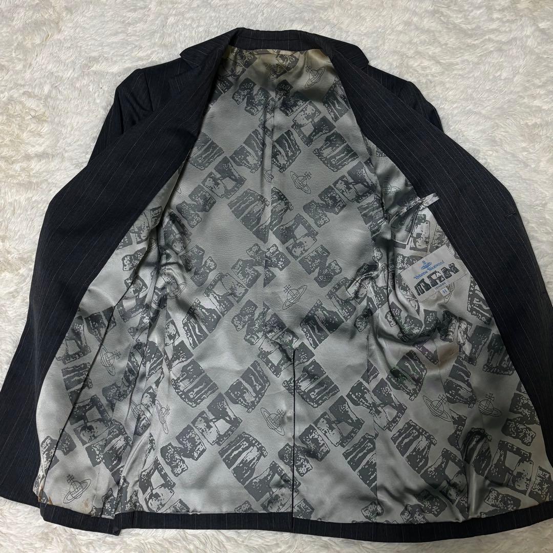 ヴィヴィアンウエストウッドマン　セットアップ　44 総柄　グレー　オーブボタン