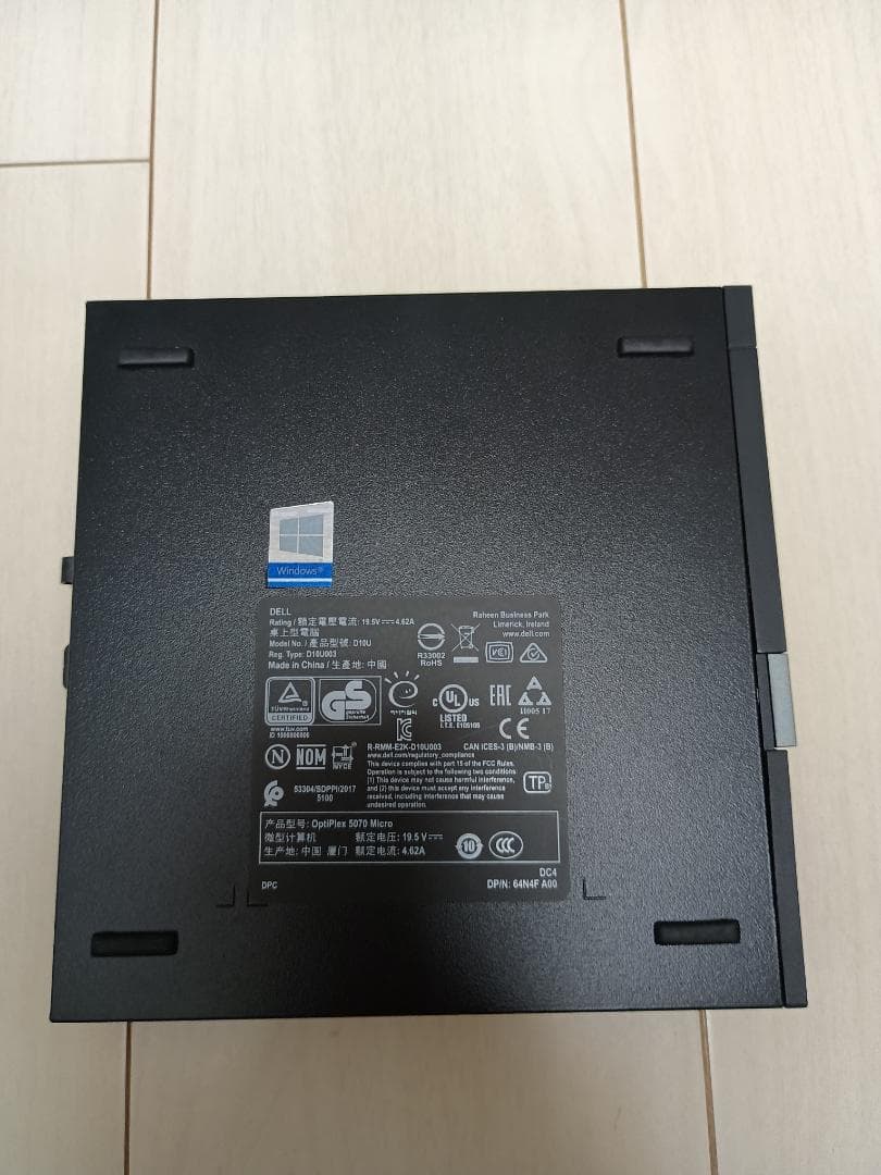 ミニPC DELL OptiPlex 5070 Micro core i5