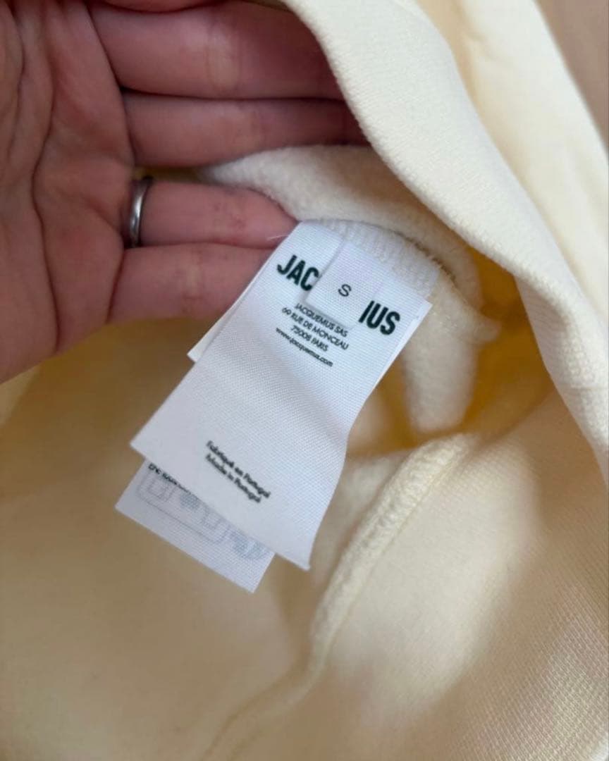 JACQUEMUS ジャックムス ロゴ パーカー クリーム S 正規品 美品
