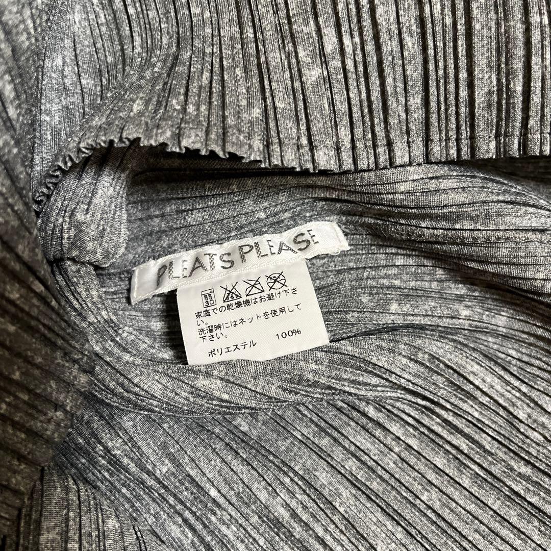 PLEATS PLEASE グレー 長袖 カットソー