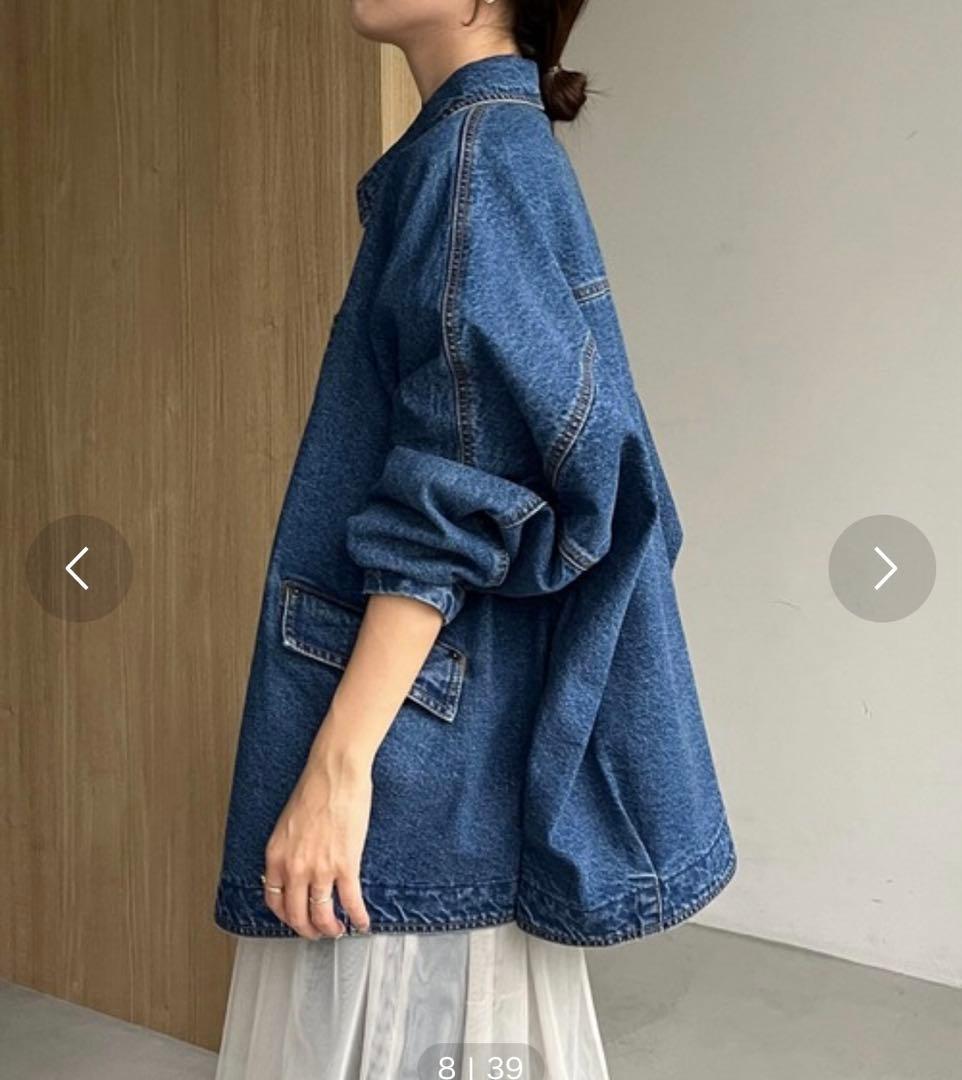 カプリシュレマージュ　デニムカバーオール　ブルー