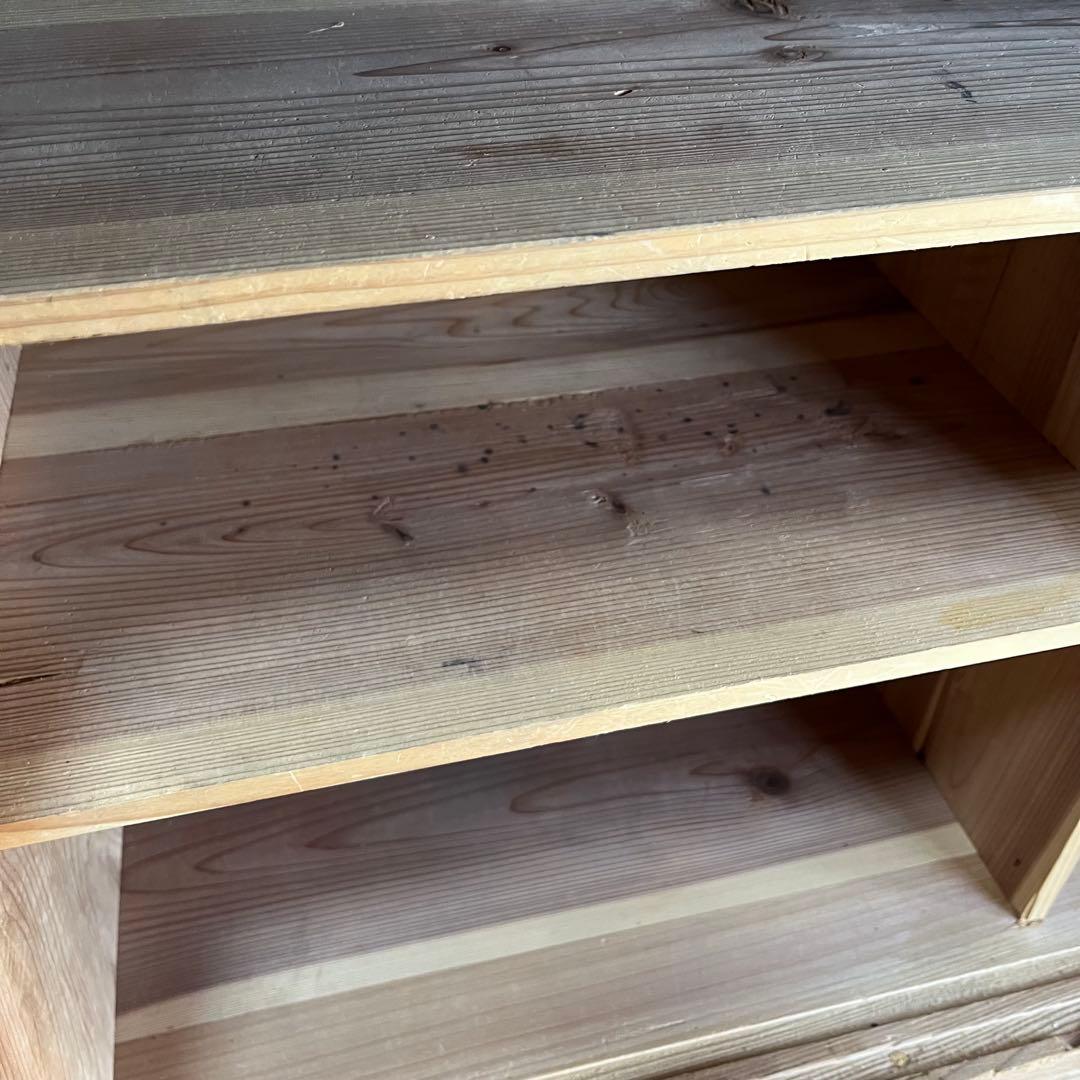 アンティーク チェスト 棚 無垢材 本棚 食器棚 z851