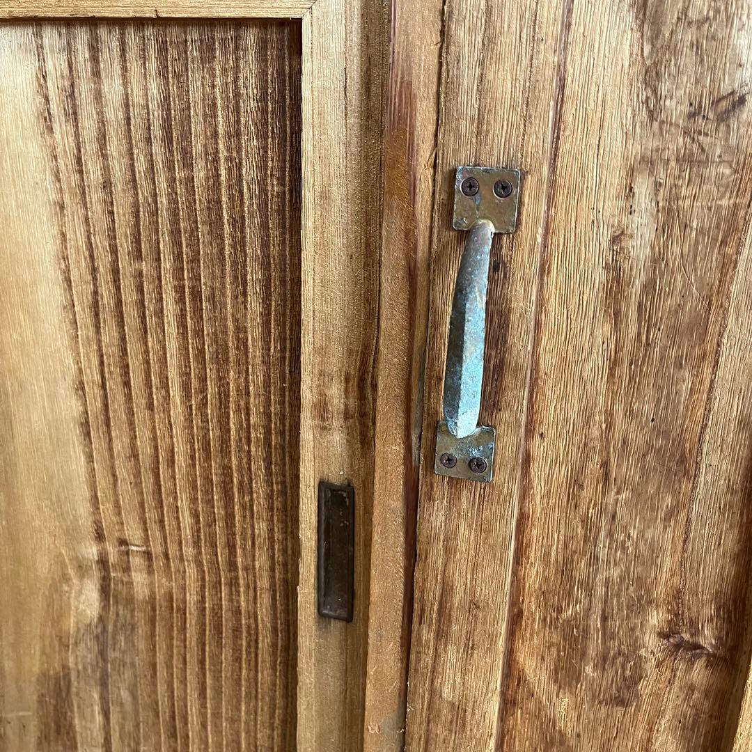 アンティーク チェスト 棚 無垢材 本棚 食器棚 z851