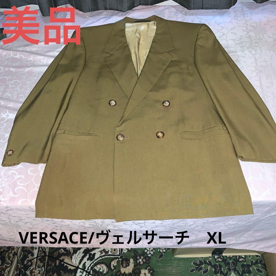 Gianni Versace メンズダブルスーツ　XL ダークブラウン