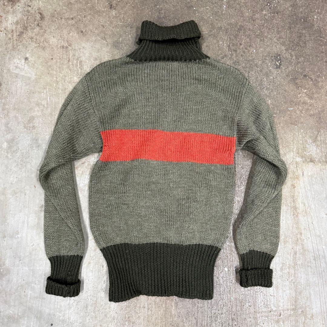 Nigel Cabourn stripe wool ロールネック ニット　uk