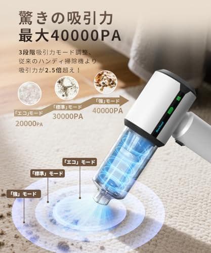 BeeTool ハンディクリーナー 多機能 【3種吸引モード＆ディスプレイ搭載A