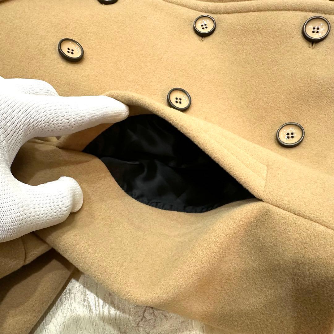 極美品 BALENCIAGA バレンシアガ ショートPコート キャメル 38