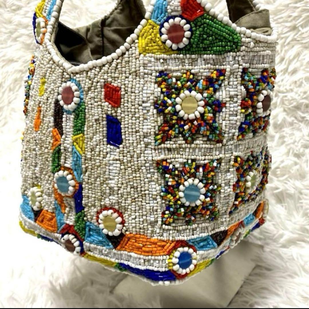良品　イマイエン imayin ビーズバッグ ビジュー トートバッグ ストーン