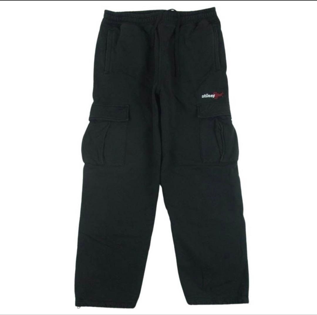 Stussy スウェットカーゴパンツ ブラック M
