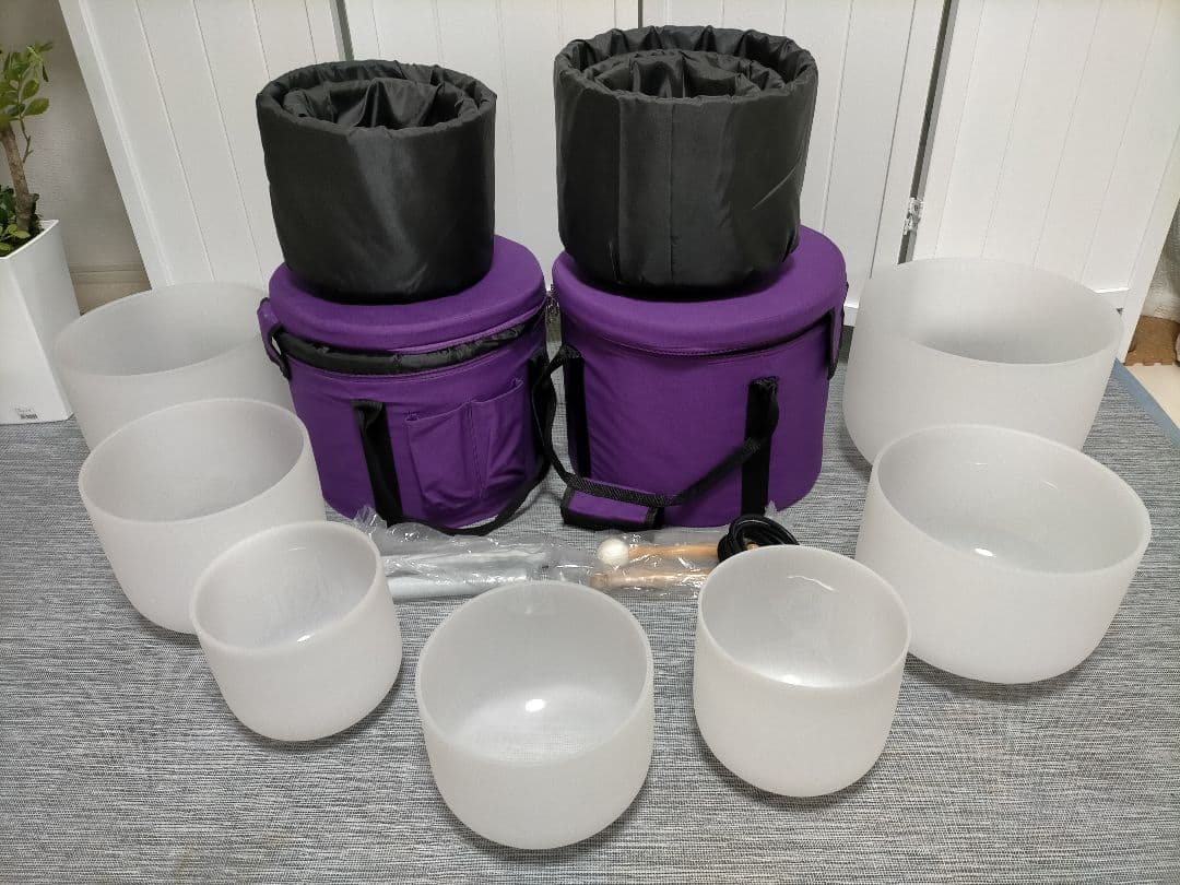 【ミニイ様・専用】クリスタルボウル 7チャクラセット（モデル③） ケース付き