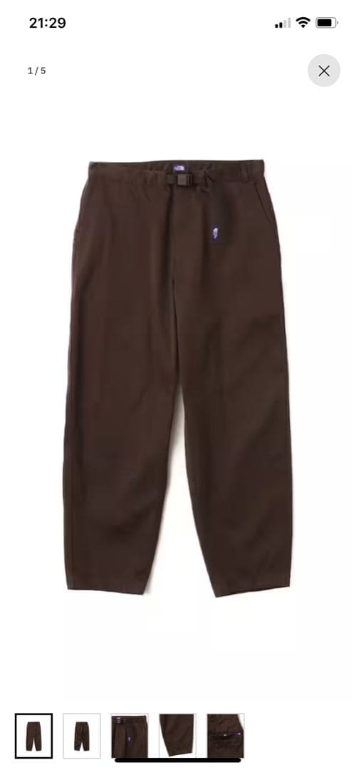 ザノースフェイス パープルレーベル　チノワイドテーパードフィールドパンツ