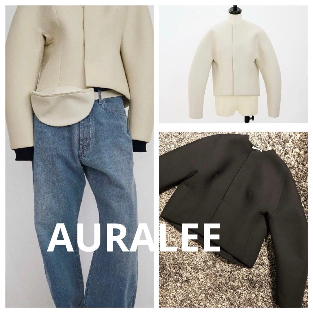 【新品未使用タグ付】AURALEE オーラリー スポンジ ブルゾン ブラック