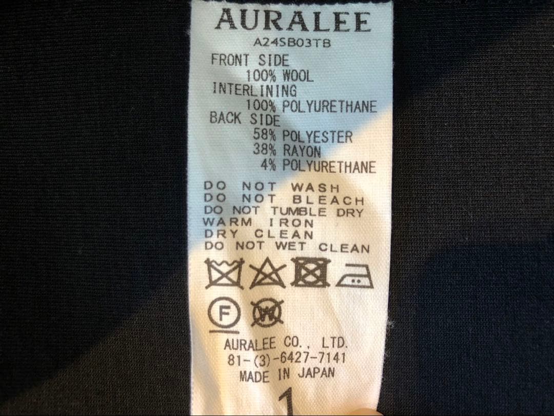 【新品未使用タグ付】AURALEE オーラリー スポンジ ブルゾン ブラック