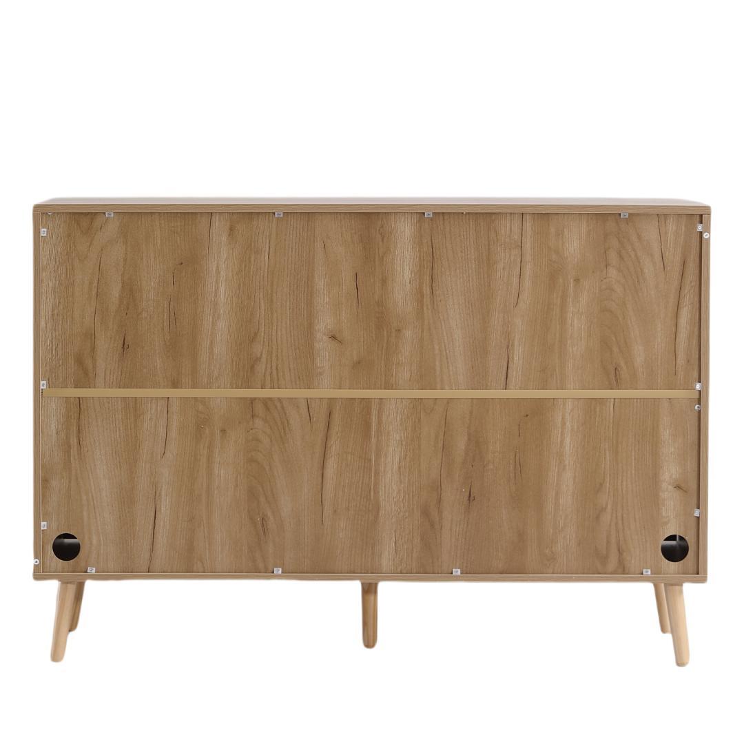 人気再入荷！キャビネット サイドボード チェスト北欧 木目調 【ナチュラル】