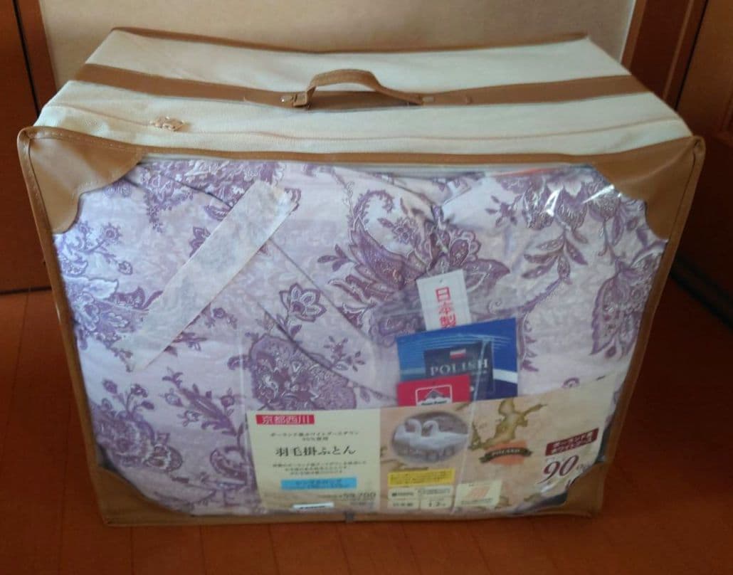 ま*ん様 羽毛掛けふとん(シングルロング)