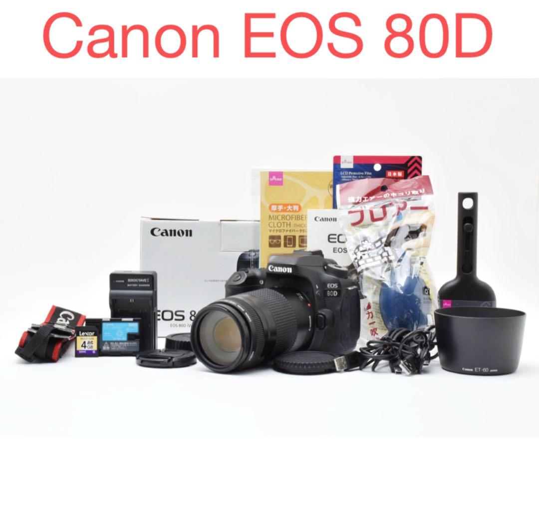 一眼レフカメラCanon EOS 80D望遠レンズセット/EF75-300mm