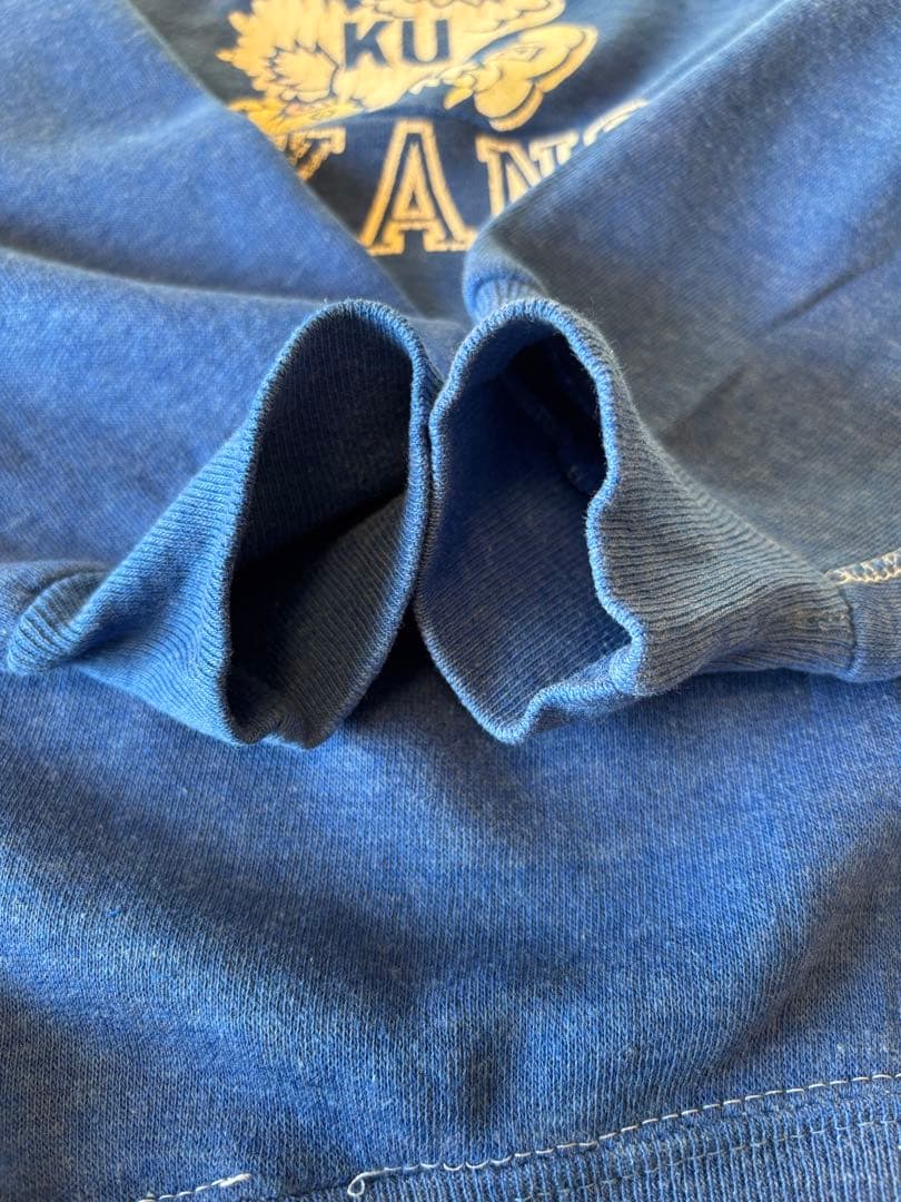 70s ヴィンテージスウェット カラーフロッキー カンザス大学 ビンスエ