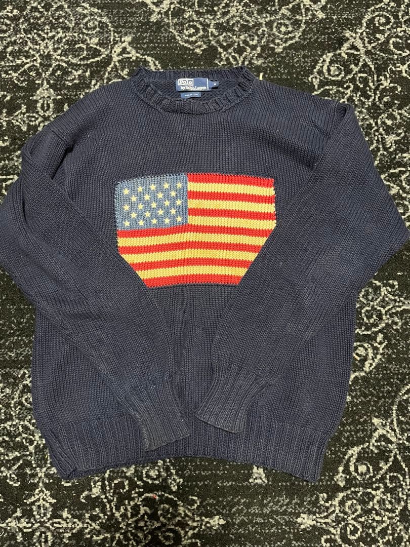 ‌*‌様 90s Polo by Ralph Lauren アメリカ国旗ニット