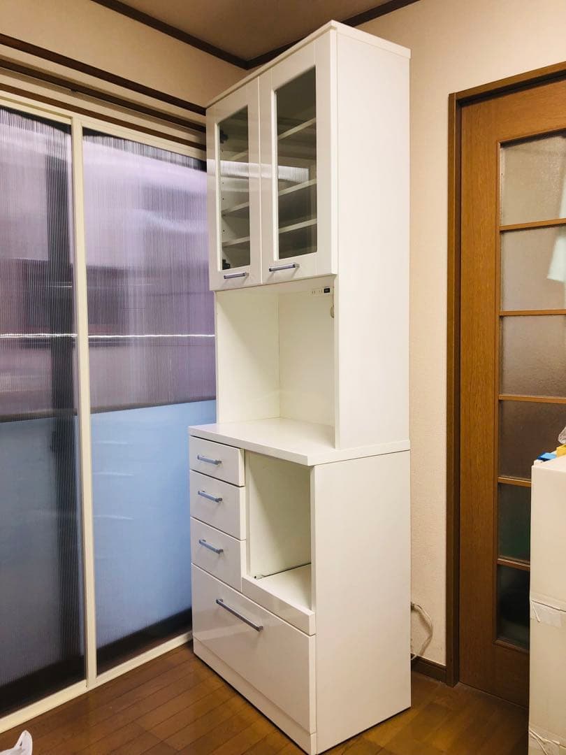 ニトリ キッチンボード 食器棚 レンジボード 幅75✕奥行42✕高さ210cm