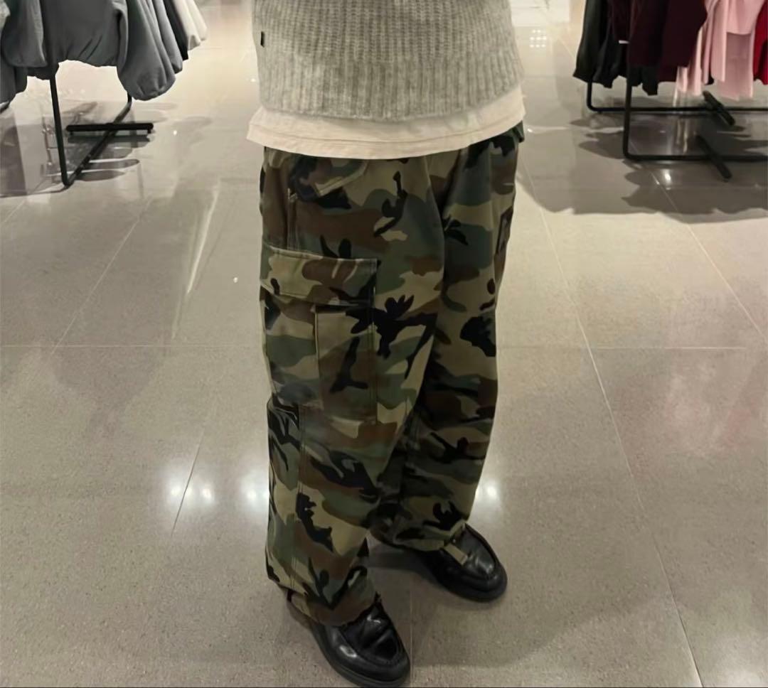 25ss stussy cargo pants 迷彩　カモ柄　ワイド　バギー