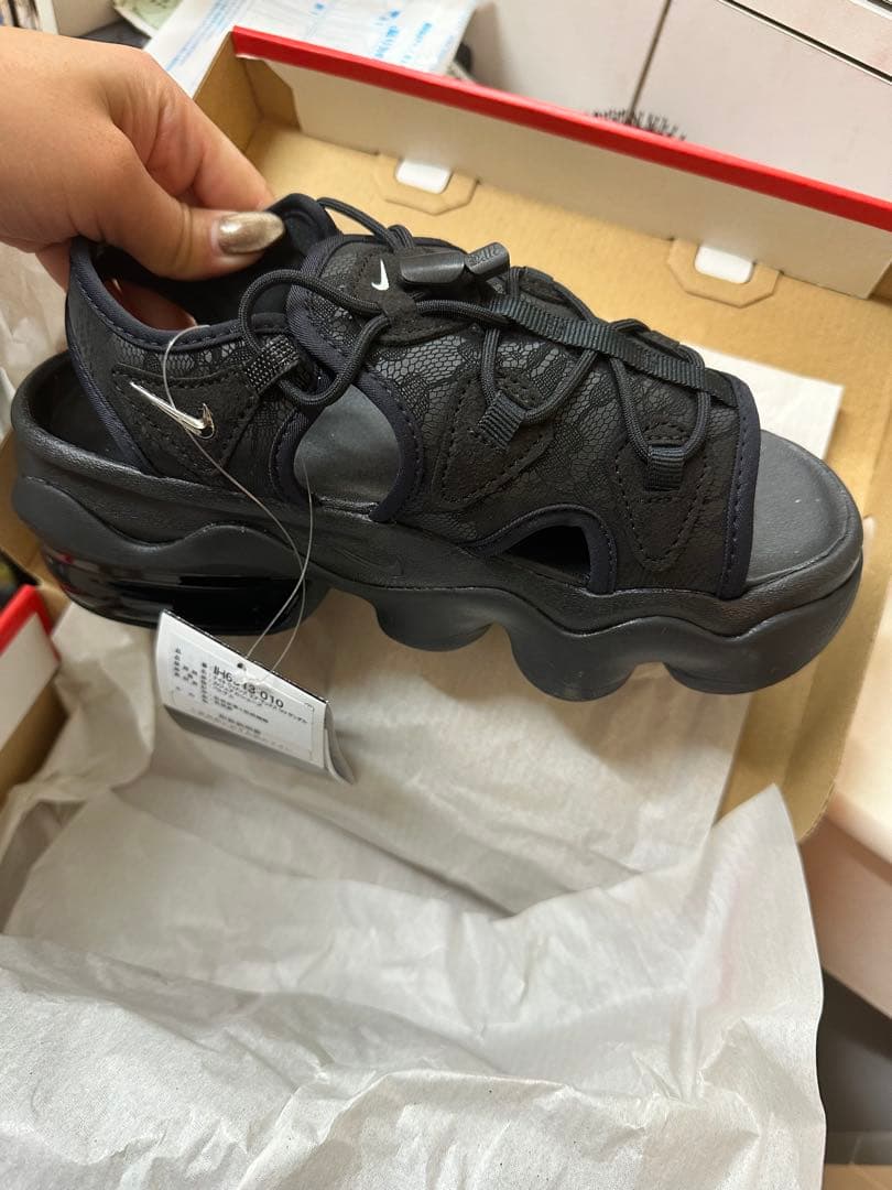 試着のみ未使用品 NIKE ナイキ エアマックスココ 黒レース 23cm