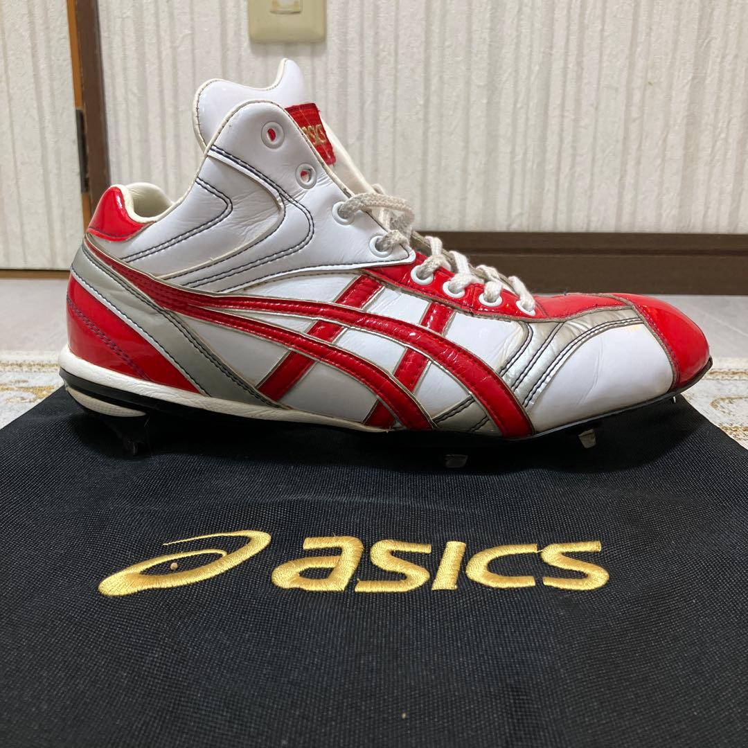 【らぶる】asics 野球 スパイク 26.5cm 赤