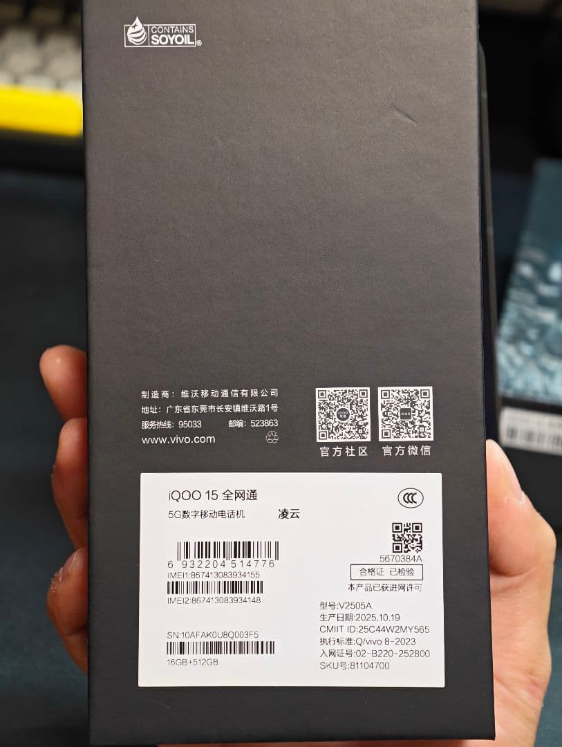 iQOO 15 16/512 凌雲 中国版