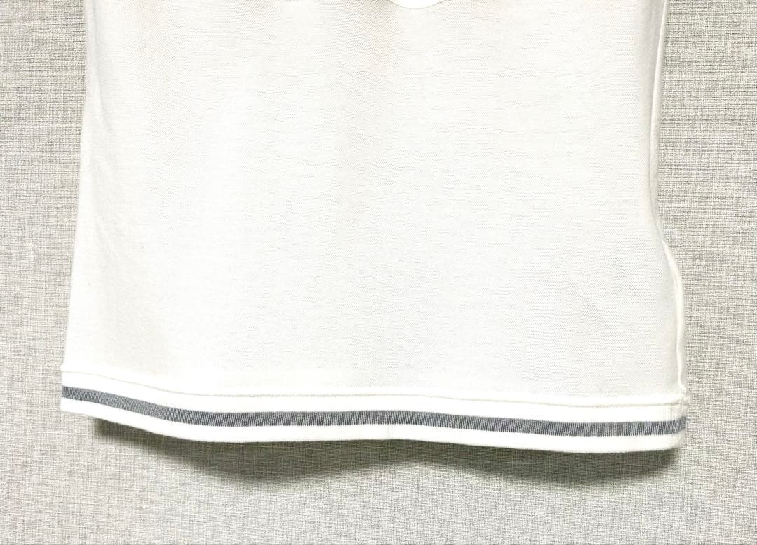 ビッグCCマーク入ライントップス ホワイトTシャツ 【未使用】