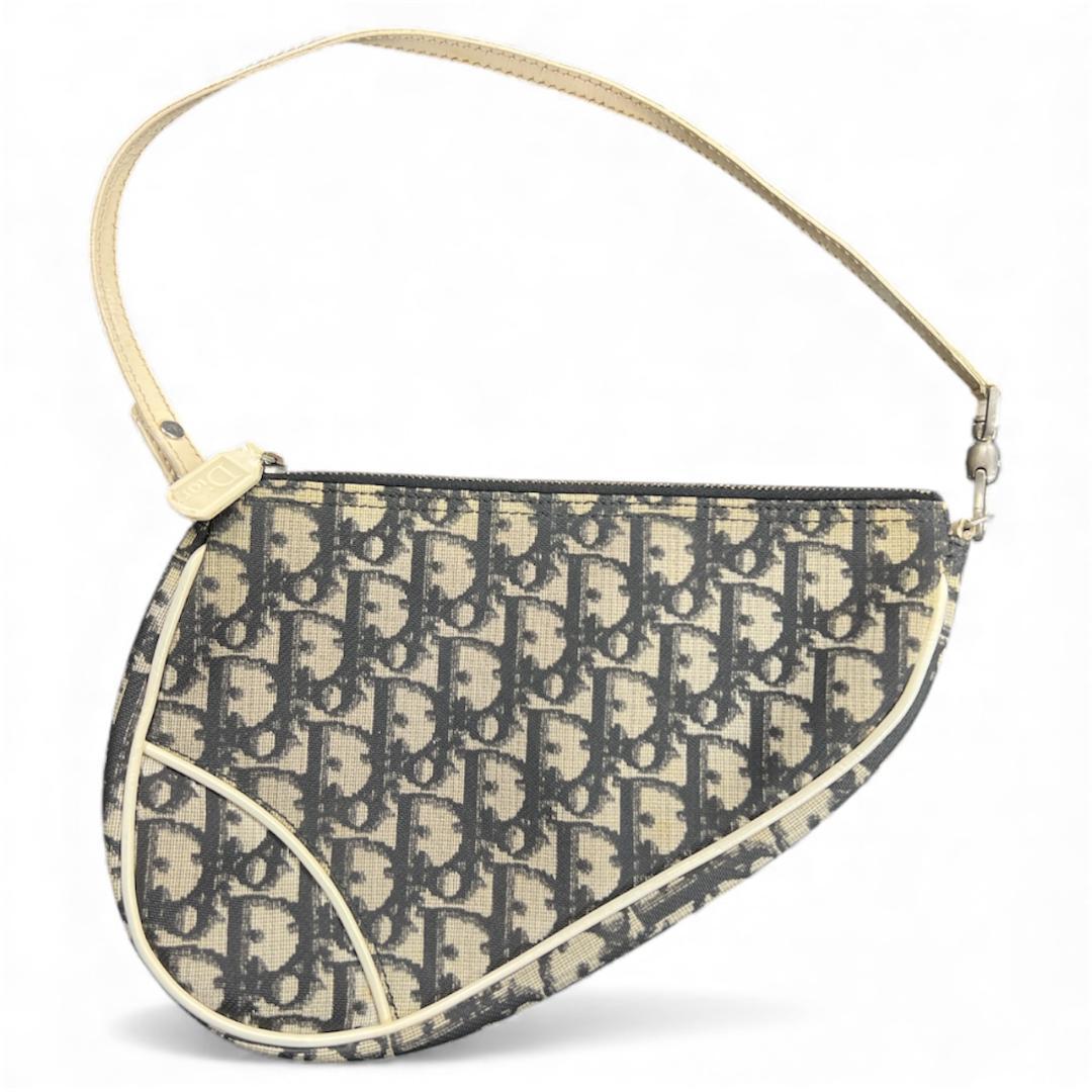 Christian Diorロゴプリントキャンバスクラッチバッグ　Ch2002