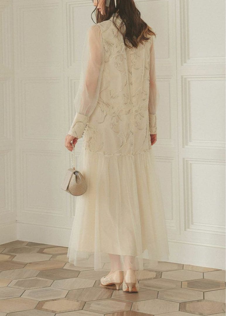 美品　ドリードール　フェザーフラワーチュールドレス オケージョンドレス