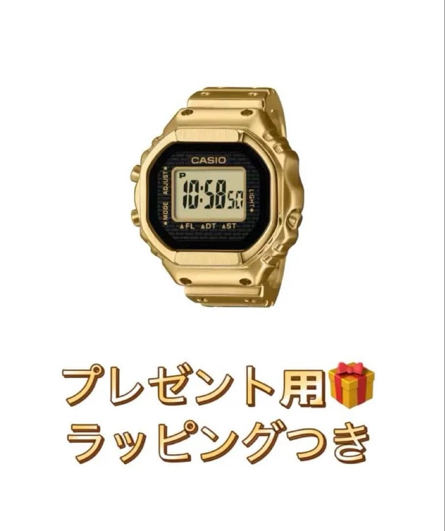 プレゼント用　CASIO リングウォッチ ゴールド CRW-001G-9JR