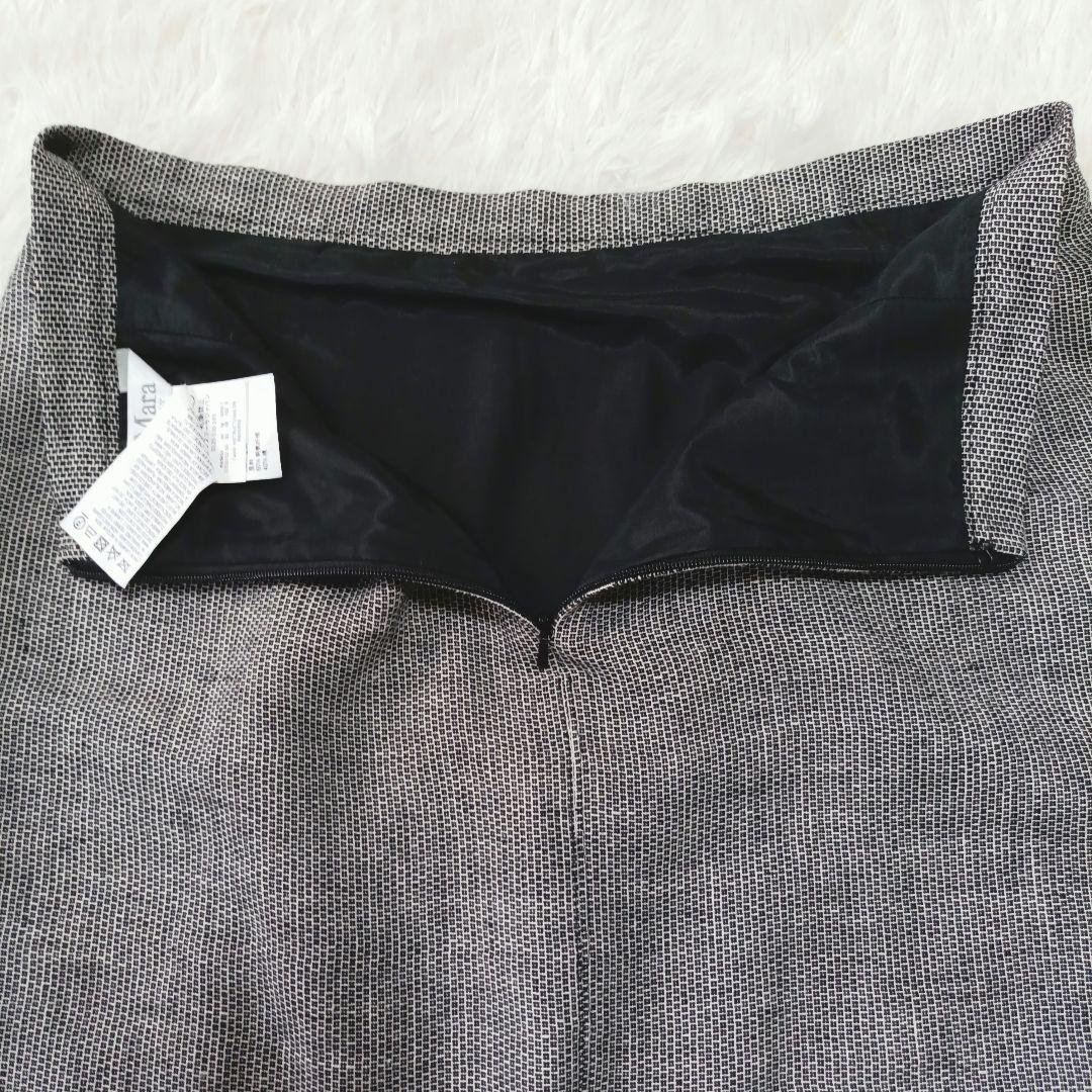 マックスマーラ 白タグ ツイート スカートスーツ リネン セットアップ 格子