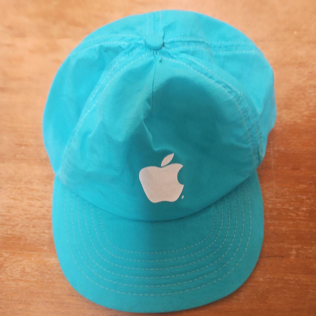 Apple 90年代　ロゴ ベースボールキャップ 青