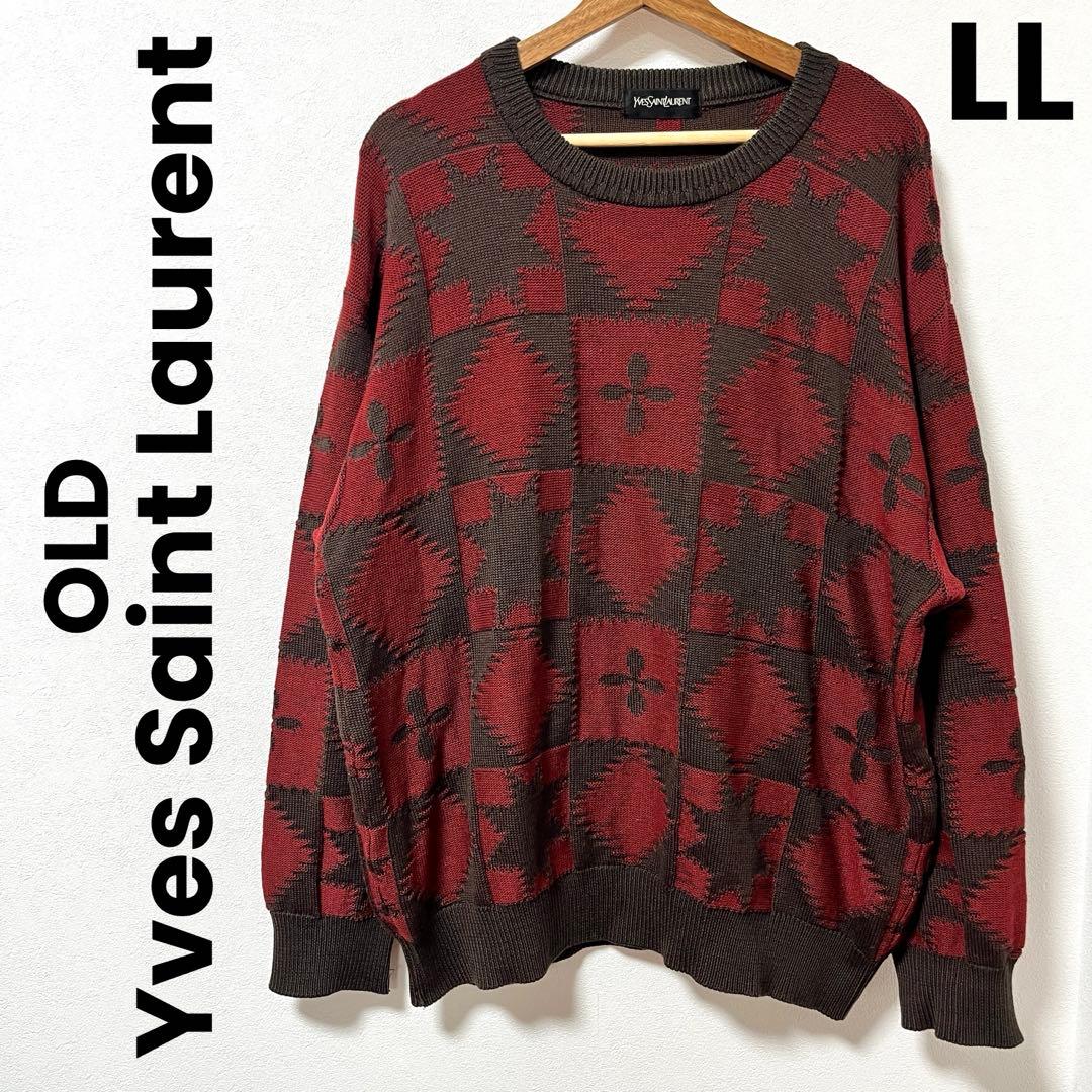 《Yves Saint Laurent》OLD 90-00's 総柄ニット