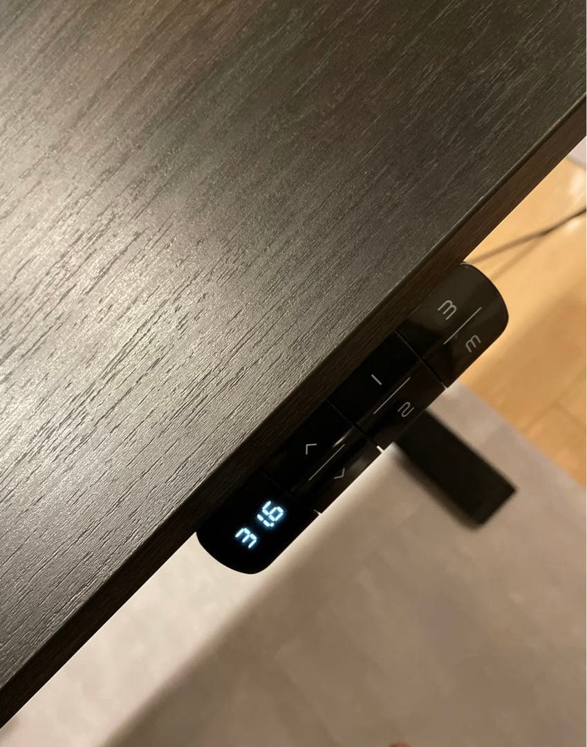 【Sunon】電動昇降デスク（120x60cm）メモリー機能付き ダークオーク