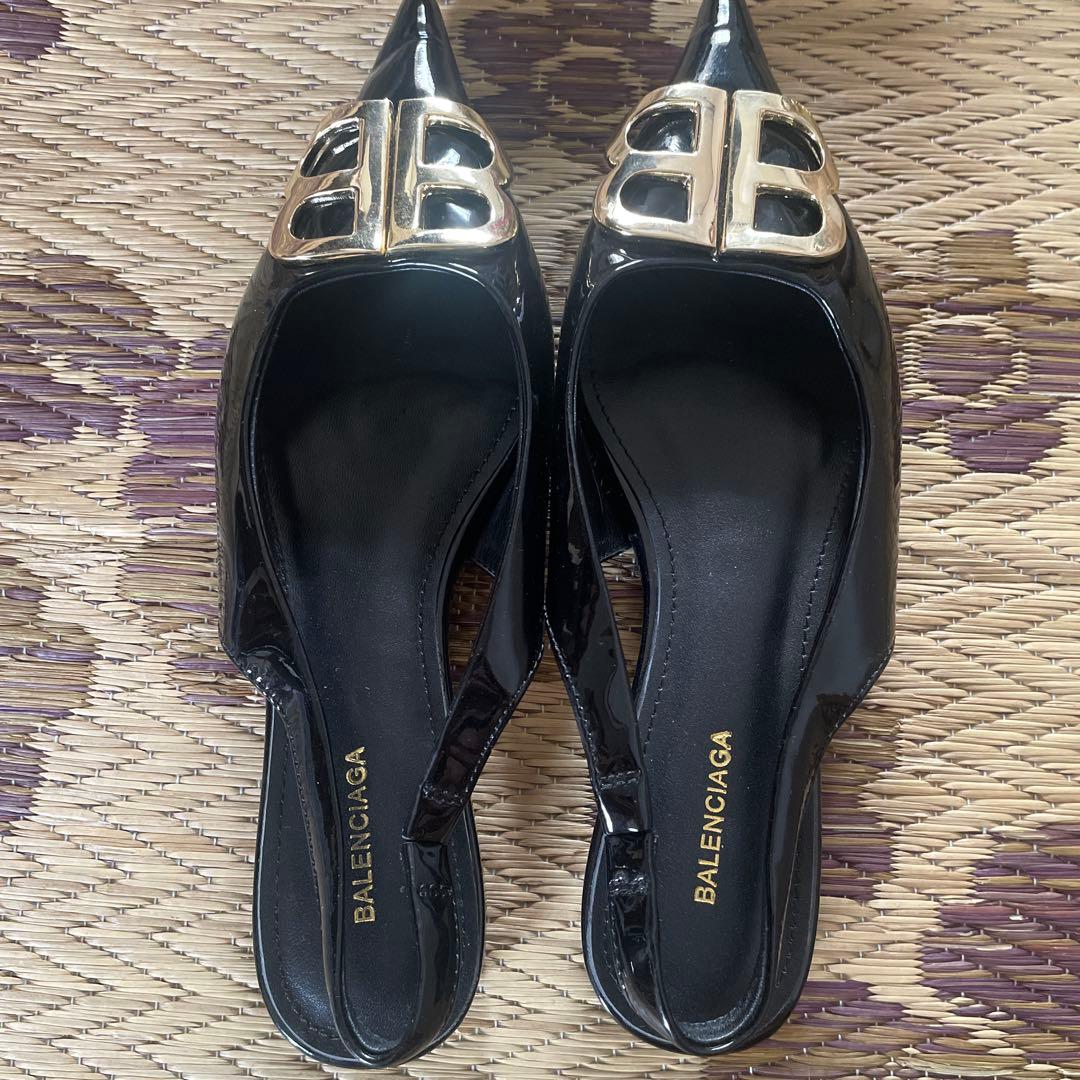美品 balenciaga バレンシアガ BB ロゴ パンプス