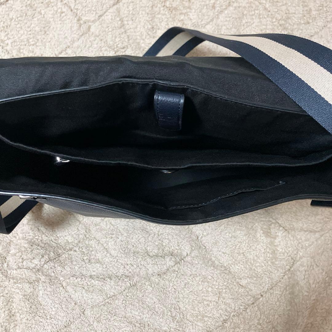 COACH ネイビーレザー ショルダーバッグ 美品 メンズ 斜め掛け