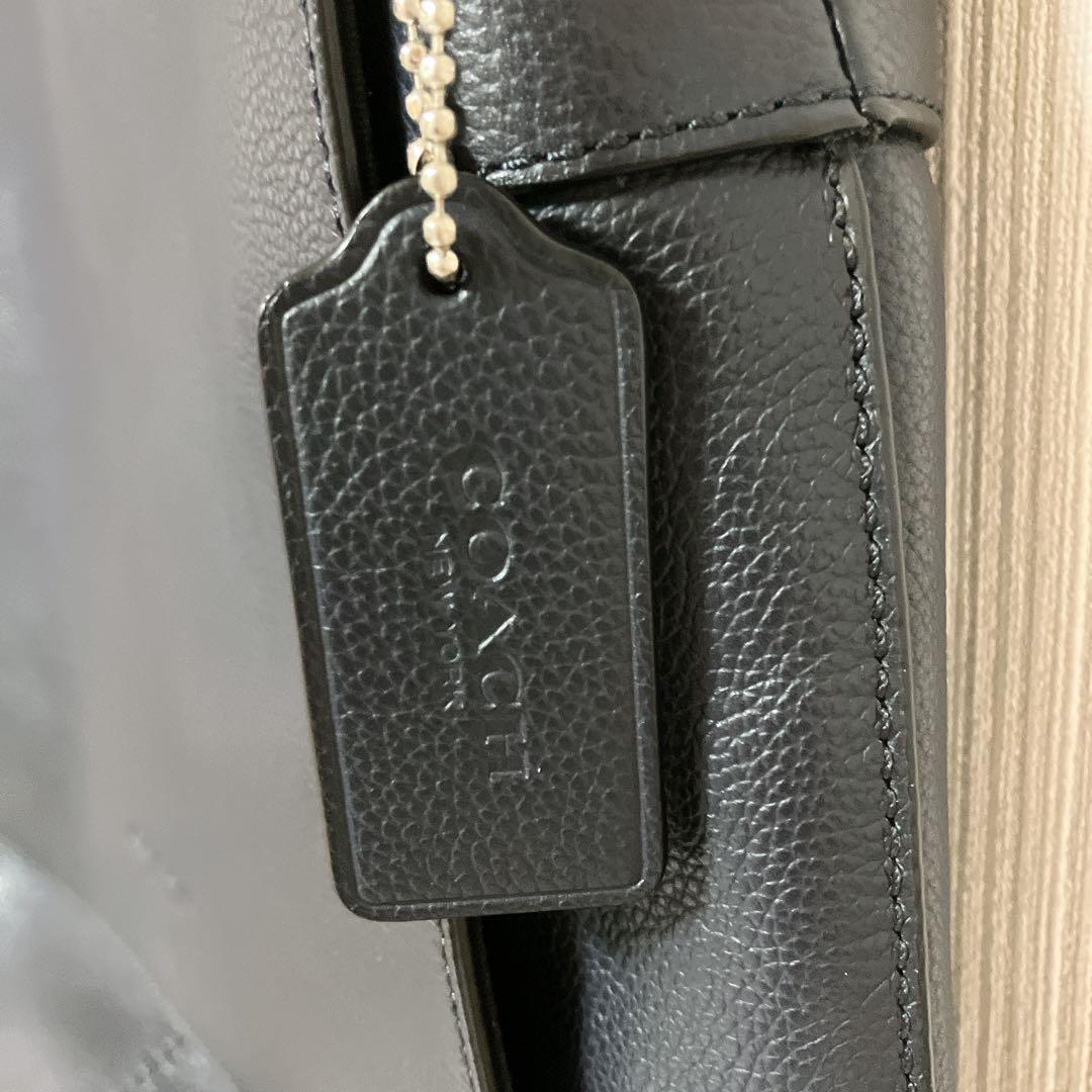 COACH ネイビーレザー ショルダーバッグ 美品 メンズ 斜め掛け