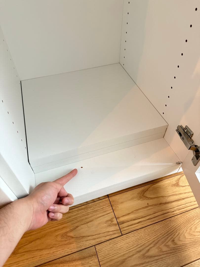 NITORI キッチンカウンター レンジボード 食器棚 ガラス板 ホワイト 傷有