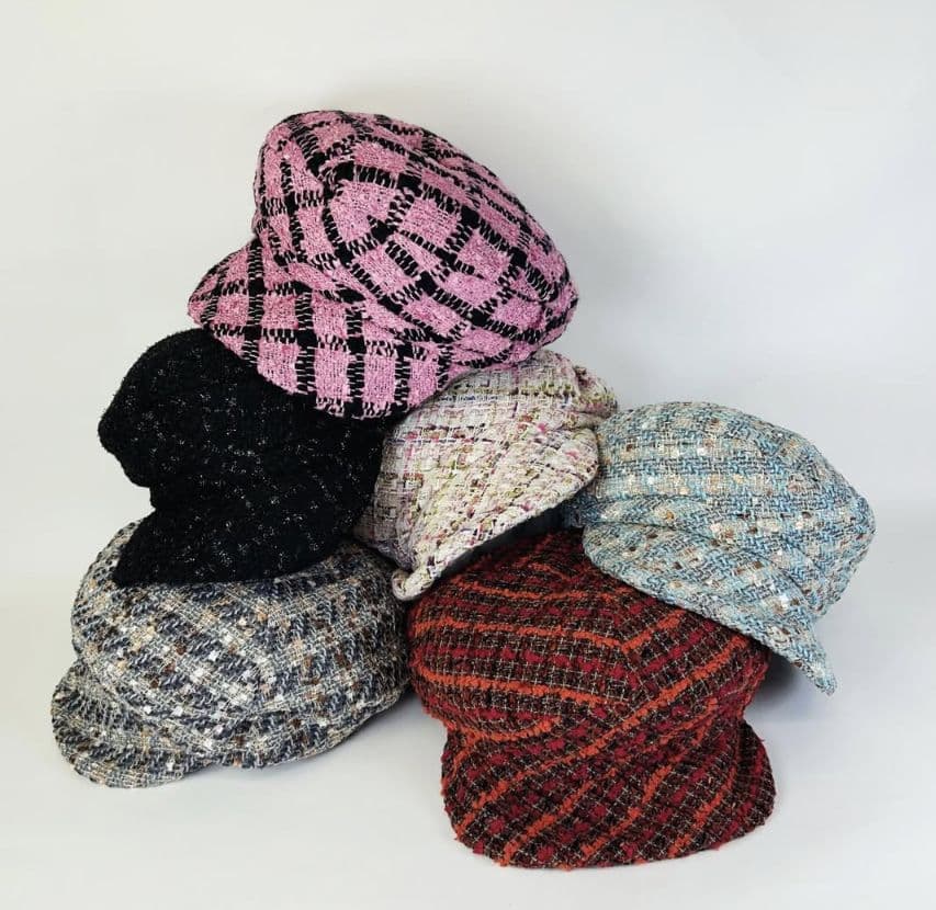 Anastasia アナスタシア　ファンシーツイードキャスケット　日本製