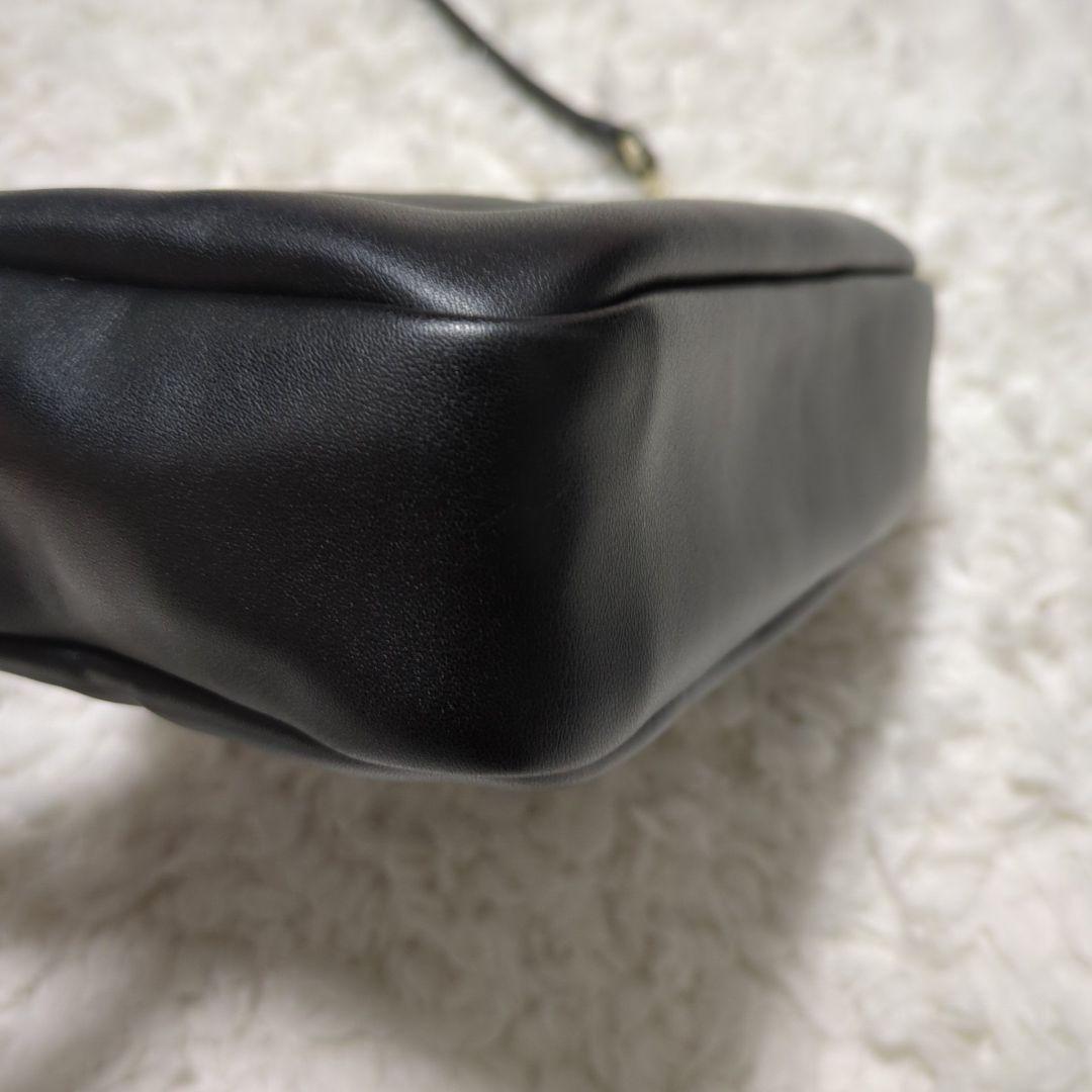 美品◆HUGO BOSS◆2WAY キルティング チェーン ショルダーバッグ 黒