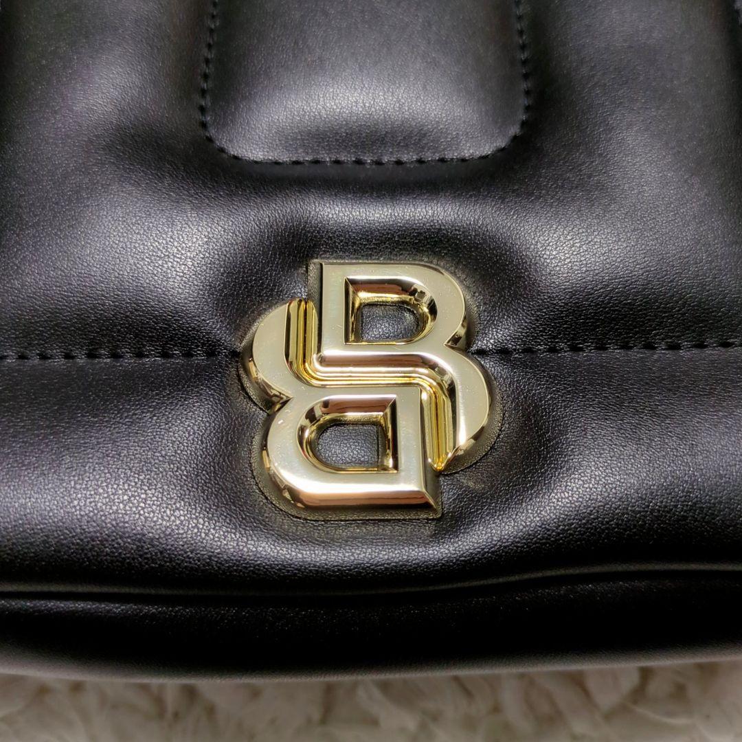 美品◆HUGO BOSS◆2WAY キルティング チェーン ショルダーバッグ 黒