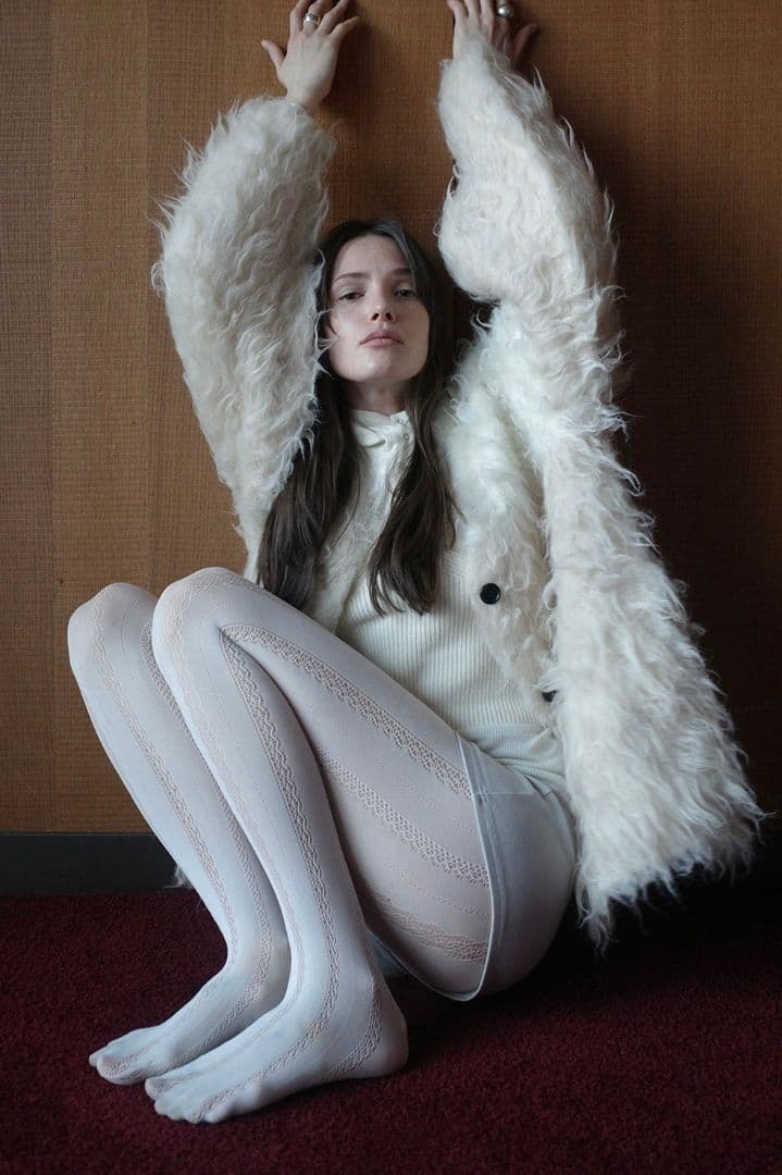 ぷ*様 CLANE BI COLOR SHAGGY KNIT CARDIGAN