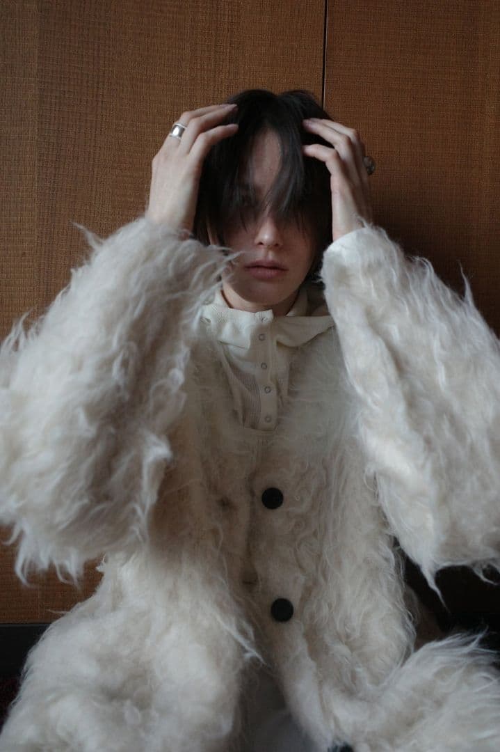 ぷ*様 CLANE BI COLOR SHAGGY KNIT CARDIGAN