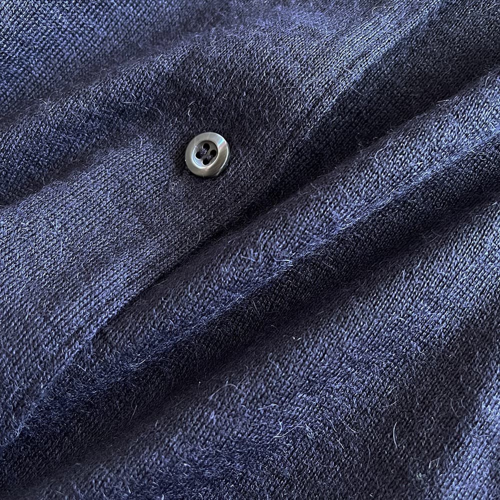 PRADA プラダ*アルパカカーディガン ネイビー 38(S)クルーネックニット